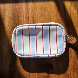 Stoney Clover Lane Blue and Red Striped Key & Card Holder